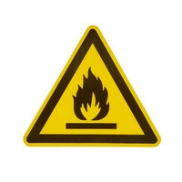 Panneau d’avertissement « Attention substances inflammables »