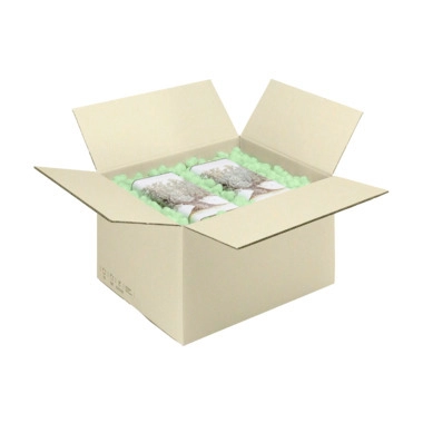 Verpackungschips flo-pak® BIO terra im Spendekarton 4