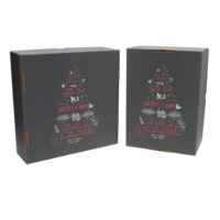 Caisse-carton à couvercle coiffant avec motif International Christmas Tree