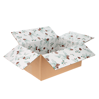 Boîte pliante en carton ondulé avec impression intérieure blanche Christmas