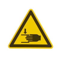 Panneau d’avertissement « Danger Écrasement des mains »